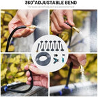Garden Irrigation System 3 Modes Automatic Watering Irrigation Kit with 32.8ft PE Hose 360° Adjustable Nozzles for Courtyard Greenhouse Garden Watering System Aluminum Alloy - Image 5