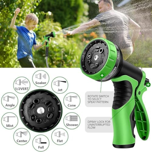 Metal Garden Hose 25ft,Flexible Stainless Steel Water Hose with 10-Function Nozzle,No-Kink,Lightweight for Yard,Outdoor,Lawn,Car - Image 4