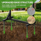 Garden Hose Holder, Heavy Duty Freestanding Hose Stand Holds 160FT with 4-Spike Stable Base, Metal Hose Hanger with Storage Basket for Yard, Lawn, Garden - Image 7
