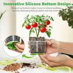 MIXC Clear Nursery Pots with Silicone Base, 5-Inch, 30-Pack - Image 3