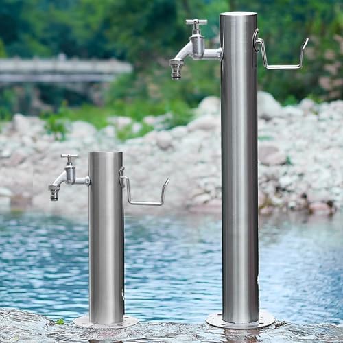 Durable Stainless Steel Outdoor Water Tap Stand - Freestanding Hose Holder for Garden Irrigation, Cleaning & Watering - Rust-Resistant, Heavy-Duty Design - Image 4
