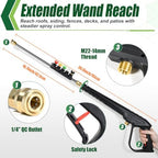 Pressure Washer Gun and Hose, 25 FT Hose with Extension Wand - Image 3