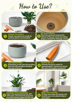 Ceramic Planters - House Grey-Blue Big Plant Pot, Set of 2 - Image 4