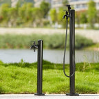 Stainless Steel Freestanding Water Column - 95cm Garden Hose Holder with Faucet, Stylish Outdoor Fountain Hydrant for Car Washing, Watering, and Landscape Decoration - Image 4