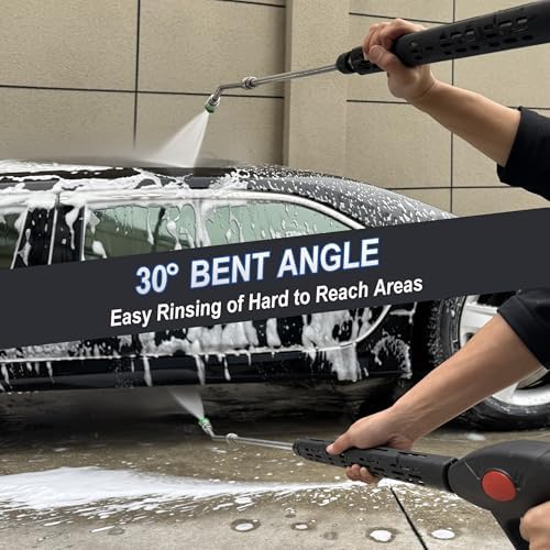 M MINGLE High Pressure Washer Gun with Extension Wand & 30° Curved Rod - Image 3