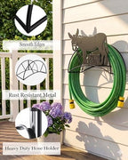 Donkey Hose Holder Metal Wall Mount Heavy Duty 125'5/8" Garden Hose Hanger - Image 3