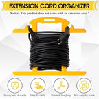Ripeng 10 Pcs Heavy Duty Extension Cord and Hose Reel with Carrying Handle, Durable ABS H-shape Design Fits 100ft Cord Cable or Water Hose, 50ft Soaker Tube Management (Yellow) - Image 4