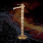 Outdoor Brass Water Column, Retro Bamboo Style Cold Water Tap, Brass Tap Post Adjustable Height Rust-Resistant Freezing for Backyard, Patio, Garden(Size:51.5cm/20in) - Image 4
