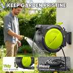 110 FT 1/2" Retractable Garden Hose Reel, Wall Mount - Image 3