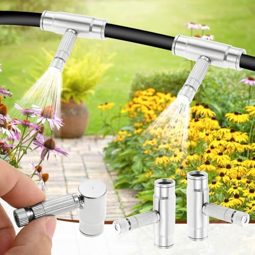27Pcs Slip-Lock Brass Misting Nozzle Tee for 3/8” Drip Irrigation Tubing - Image 5