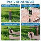 50FT Heavy‑Duty Stainless Steel Garden Hose with Spray Nozzle - Image 2