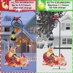 Deer Solar Lantern Garden Stake 29.5in Metal Christmas Yard Light - Image 3