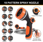 150 ft Garden Hose, Metal Water Hose 100 ft with 10 Function Nozzle & 3/4 Copper Fitting, Heavy Duty & Flexible, Kink Free & Lightweight for Yard, Outdoor, Lawn, Patio & Car - Image 5
