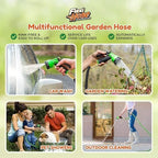 Flexi Hose with 8 Function Nozzle, 100FT - Lightweight Expandable Garden Hose, No-Kink Flexibility, 3/4 Inch Solid Brass Fittings and Double Latex Core - Image 3