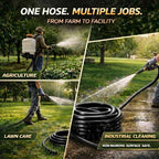 Garden Rubber Hose 3/8"ID x 50ft PVC Spray Reinforced Hose, Black, 600 Psi - Image 5