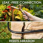 5/8 IN. × 75FT. Heavy Duty Rubber Garden Hose, High Flow 5/8" I.D. Brass Fitting No Memory Durable Heavy Duty Water Hose for Watering, Irrigation, Water Transfer Pump - Image 6