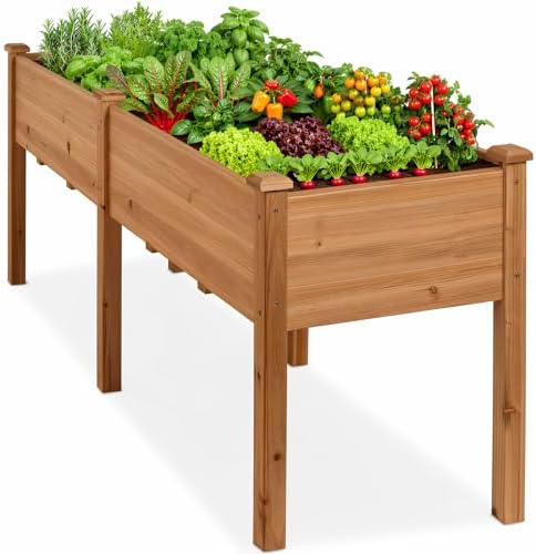 DUMOS 72x23x30 Inch Raised Garden Bed, Elevated Wood Planter Box with Legs by DumosLifestyle