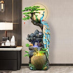 Garden Water Fountain Water Fountain Decor, Peacock with LED Glass Color Changing Globe, for Home/Office, Living Room Decorative Fountains Outdoor Water Fountain for Garden(Small) - Image 5