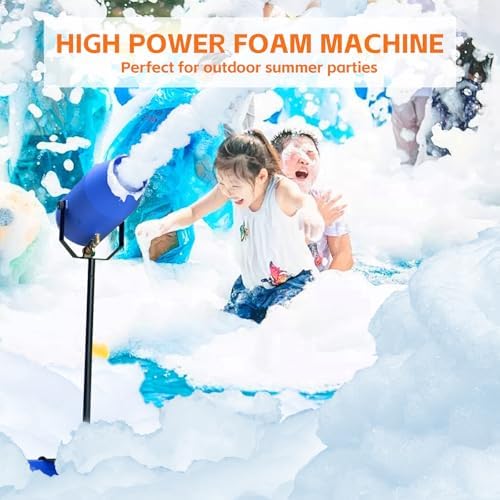 Foam Machine for Party, Party Foam Machine with Water Tank, Foam Cannon for Garden, Pool, Indoor, Birthdays, Celebrations, and Backyard Events (Blue) - Image 3