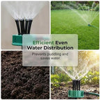 360° Coverage Precision Garden Irrigation Sprinkler, Automatic Multi Heads Sprinkler with Flexible Nozzles, 360 Degree Garden Automatic Multi Sprinkler for Yard Large Area (3pcs) - Image 6