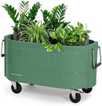 Permasteel Self-Watering Garden Bed, Rolling Planter for Vegetables, Flowers, Herbs, and Fruit, Outdoor Indoor, Caster Wheels, Sage by Unknown