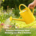 1 Gallon Watering Can for Outdoor&Indoor Plants，Yellow - Image 2