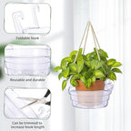 15 Pcs 8 Inch Hanging Plant Water Catcher, Clear Plastics Hanging Basket Drip Pans, Hangings Plant Saucer Drip Pan for Hangings Basket Indoor & Outdoor Use - Image 3