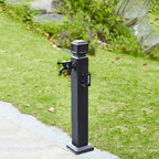 Freestanding Garden Water Column - Outdoor Dual Faucet Hydrant, Freeze-Proof Hose Bib for Vertical Garden Irrigation, Black Courtyard Faucet Post (H23.6in) by Unknown