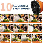 Garvee Retractable Garden Hose Reel, 1/2 Inch x 100 ft Wall Mounted Heavy Duty Garden Hose Reel with 10 Patterns Nozzle, Any Length Lock, Upgraded Slow Return System and 180°Swivel Bracket - Image 4
