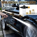 High Pressure Hose Nozzle with 4 Spray Modes, Adjustable Water Spray Gun, Metal Garden Hose Sprayer for Car Wash, Plant Watering, Patio & Outdoor Cleaning (Sprayer Kit with 3 Connectors & Foam Cannon) - Image 3