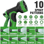 100 ft Expandable Garden Hose - Kink Free Flexible Water Hose 100ft with 10 Pattern Spray Nozzle, 3/4 Solid Brass Connectors, Retractable Latex Core - Lightweight Expanding Hose - Image 4