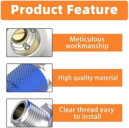 GASHER 12PCS Bule 1/4-Inch Male Industrial Coupler,1/4 Inch NPT Male Threads Size, Quick Connect Air Coupler - Image 4