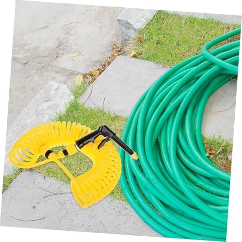 Alipis Coil Garden Hose with Multiuse Nozzle Retractable Water Hose for Efficient Car Washing Lawn Care and Home Cleaning Compatible with Standard Faucets - Image 6