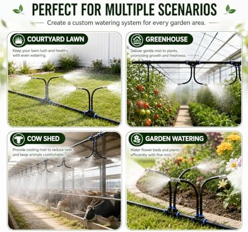 50FT High-Flow Irrigation System for Garden, 12mm Main Tubing,30 Nozzles - Image 4