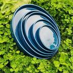 Ceramic Plant Saucer Pot Tray 10 Inch, Blue Planter Saucers 5 7 9 10 12 Inch for Indoors Outdoor, Flower Pot Saucers for Holding Water Drips and Soil - Image 5