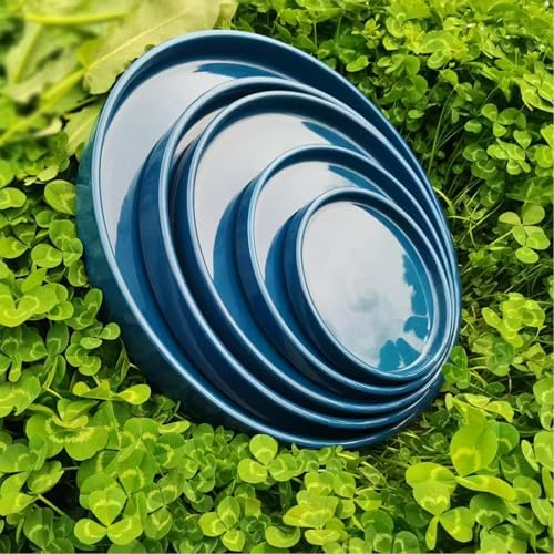 Ceramic Plant Saucer 7 Inch, 2 Pack Round Plant Trays for Indoors/Outdoors, Flower Pot Saucers for Holding Water Drips and Soil, Ceramic Drainage Tray for Plant Pot (Blue) - Image 6