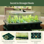 Vego garden Germination Bundle, 2Packs Giga Seedling Trays with Seedling Tray Lids and 10" x 20" Bottom Watering Trays Plus Seedling Humidily Dome - Image 6