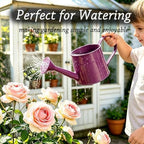 Green 1l Small Watering Can – Retro Metal,Sprinkler Head,Spray Spout for Indoor Plants,Kids,Outdoor Flowers & House - Image 4