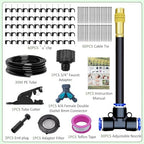 Drip Irrigation System,99FT Garden Watering System with 30 Nozzles,360 Adjustable Micro Spray Sprinkler Kit,Garden Irrigation System,Greenhouse Accessories,Atomizing System for Yard,Lawn,Plants - Image 2