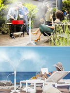 Stand Misters for Outside Patio with Adjustable Riser Tube (up to 46in) - 5 Brass Nozzles and 26FT Line Standing Misting Cooling System for BBQ, Patio, Pool, and Water Activities - Image 5