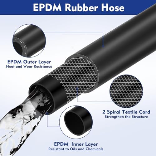 Epdm Garden Rubber Hose 3/8 Inch x 100 ft, Heavy Duty Sprayer Hose - Image 4