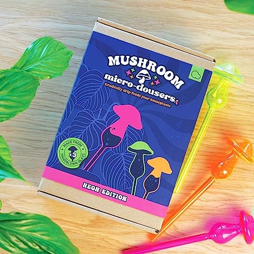 Bubblegum Stuff - Mushroom Micro Dousers, Neon Coloured Glass - Garden Tools, Home Accessories, Garden Gadgets, Automatic Watering System, Moisture Meter Plant - Batteries Included - Image 5