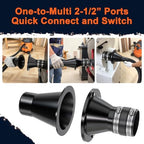 2-1/2" Magnetic Dust Collection Fittings, 7 Pack Dust Collector Kit for 2.5 Inch Shop Vac Hose One-to-Multi Quick Connect and Switch Dust Collection Hose System for Workshop Woodworking Shop Vacuum - Image 4