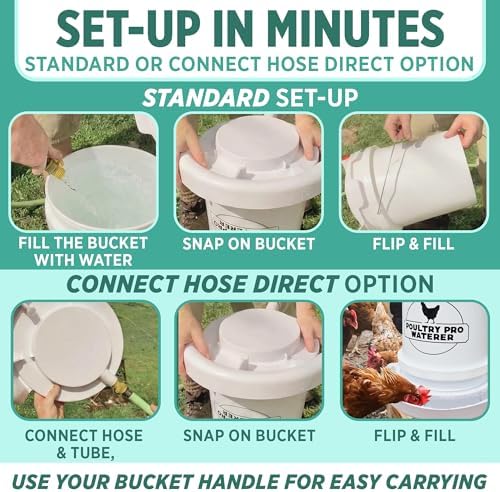 Poultry Pro Chicken Waterer for 5 Gallon Bucket, (Bucket Not Included) - Image 3