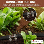LECTO Universal 5/8", 1/2", .700" Drip Line Repair & Extension Kit – 6 Pack Plastic Couplers with 12 Stainless Steel Hose Clamps - Image 5