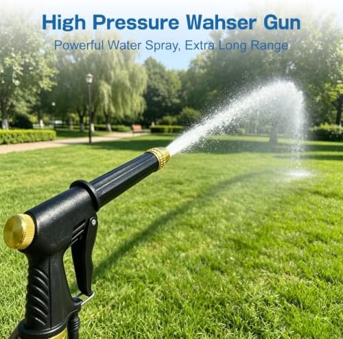 High Pressure Hose Nozzle, Pressure Washer Gun, Heavy Duty Adjustable Twist Hose Nozzle Jet Sweeper Nozzle for 3/4" Garden Hose, 4 Spray Modes for Car Yard Patio Pets Washing (D) - Image 7