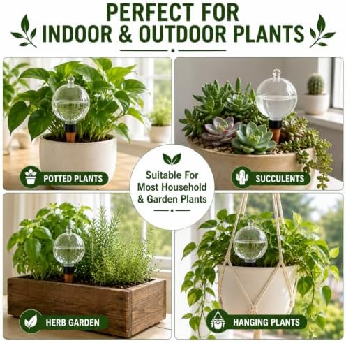 26oz EX-Large Self Watering Globes with Cover (6 PCS) - Image 6