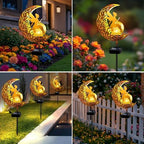 2 Pack Solar Garden Lights Waterproof, Pathway Stake Lights, Gift for Women Mom Grandma Wife Daughter, Moon Fairy Glass Globe with Angel Decor, Outdoor Decor Lights for Walkway Yard Lawn Patio Garden - Image 7