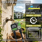 Drip Irrigation System with Water Timer(Dual System) Plug-in Quick Connection Drip Irrigation Kit 5/16“ID and 1/4 Inch Pipe Auto Watering System for Garden Spray, Greenhouse, Lawn, Potted Plants - Image 2