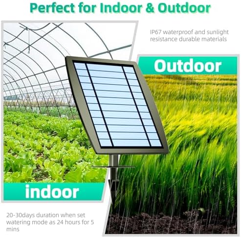 Solar Drip Irrigation System - Supports 20-30 Pots, 12 Timing Modes - Drip Irrigation Kit,Automatic Plant Garden Watering System for Outdoor Plants,Garden, and Potted Plants - Image 3